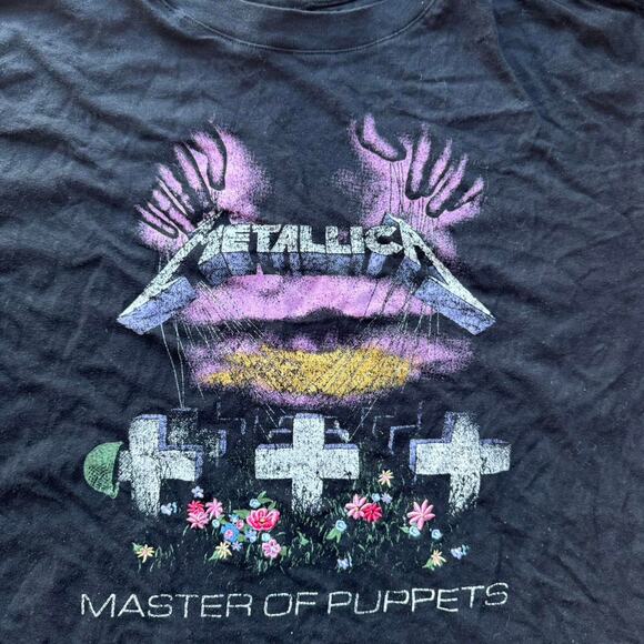 Embroidered Black metallica master of puppets t-shirt - Picture 1 of 5